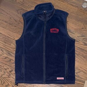 Vineyard Vines Dark Blue Boston University Vest with Red Accents